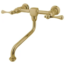 Heritage Wall Mount 2-Handle Bathroom Faucet Wall Mount