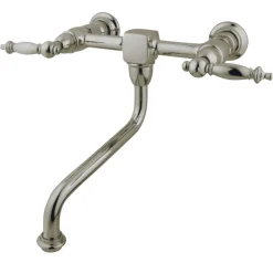 New Heritage Wall Mount Lever Handle Bathroom Faucet Wall Mount