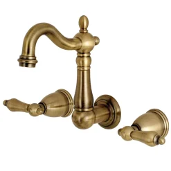 Clearance Heritage Wall Mount 3-Hole Bathroom Faucet Wall Mount