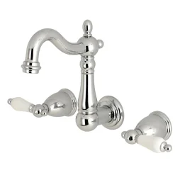 Best Heritage Wall Mount 8-Inch Center Bathroom Faucet Wall Mount