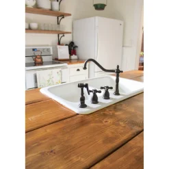 New Heritage Widespread Kitchen Faucet with Brass Sprayer Widespread Kitchen Faucets|Faucets With Side Spray