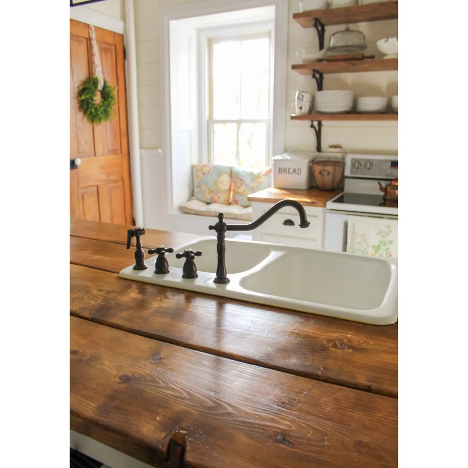 New Heritage Widespread Kitchen Faucet with Brass Sprayer Widespread Kitchen Faucets|Faucets With Side Spray