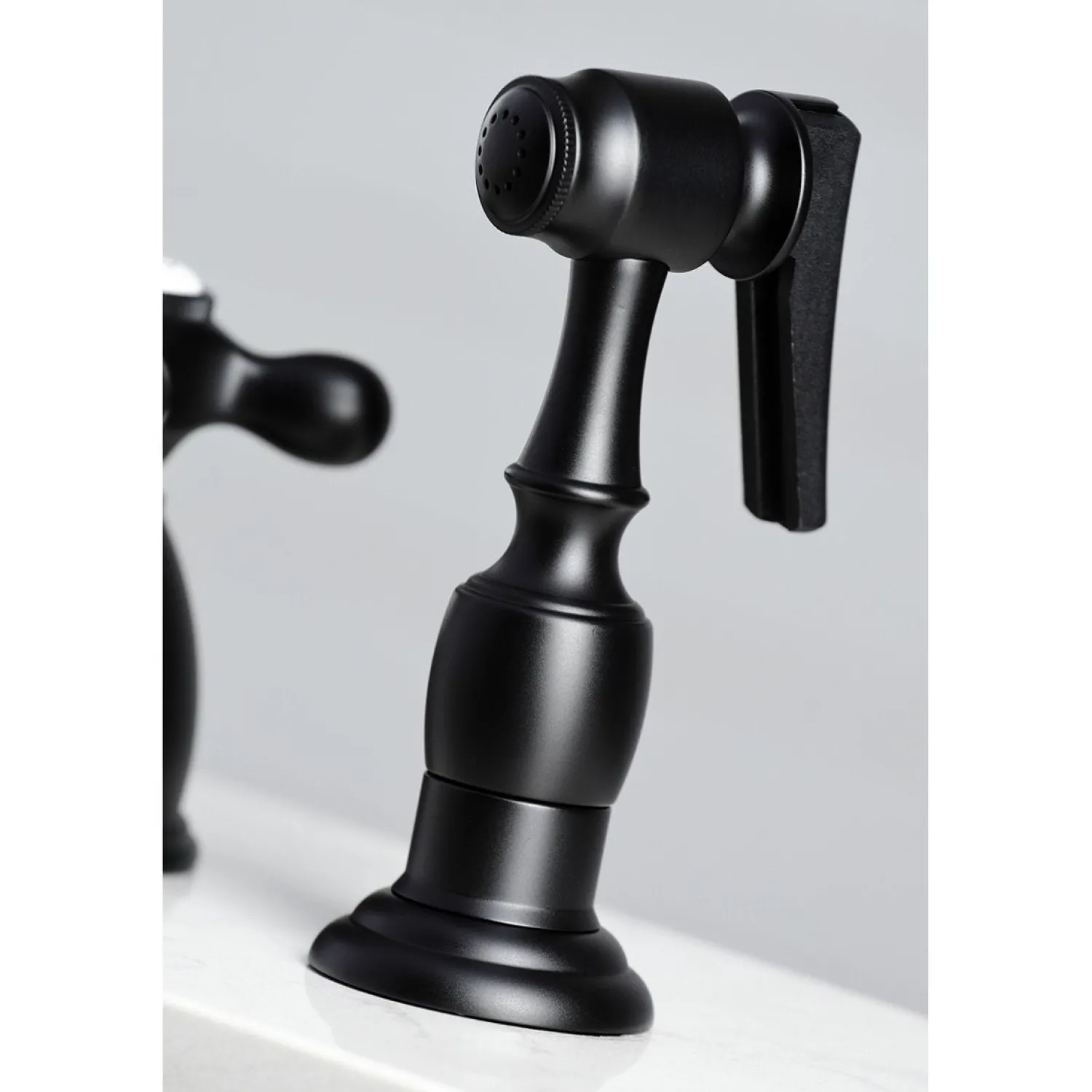 New Heritage Widespread Kitchen Faucet with Brass Sprayer Widespread Kitchen Faucets|Faucets With Side Spray