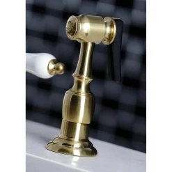 Online Heritage Widespread 4-Hole Kitchen Faucet Widespread Kitchen Faucets|Faucets With Side Spray