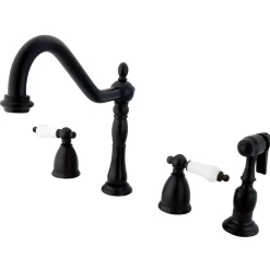 Online Heritage Widespread 4-Hole Kitchen Faucet Widespread Kitchen Faucets|Faucets With Side Spray