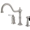 Best Heritage Widespread Deck Mount 3-Hole Kitchen Faucet Widespread Kitchen Faucets|Faucets With Side Spray