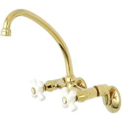 2-Hole 2-Handle Wall Mount Kitchen Faucet Wall Mounted Kitchen Faucets