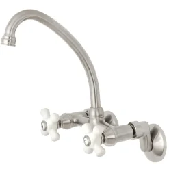 2-Hole 2-Handle Wall Mount Kitchen Faucet Wall Mounted Kitchen Faucets