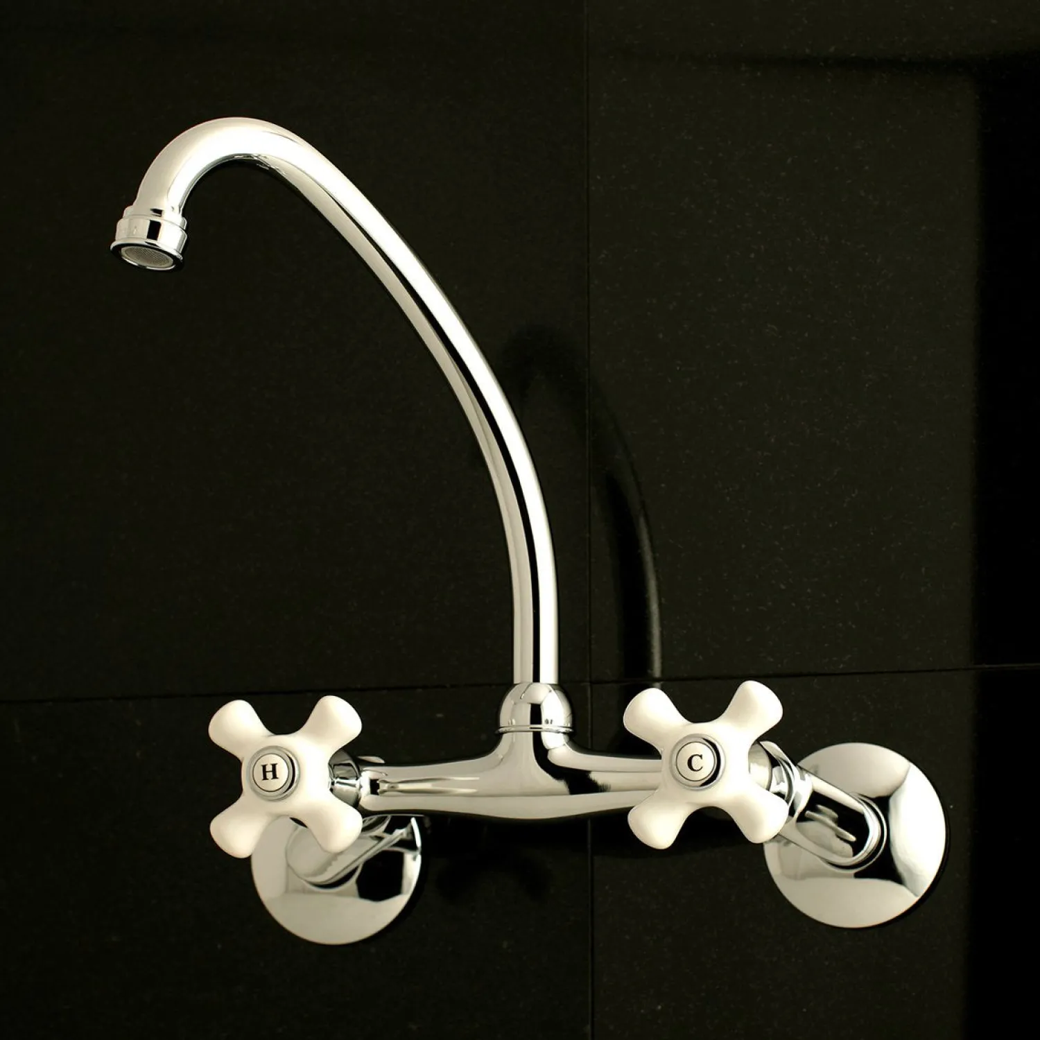 2-Hole 2-Handle Wall Mount Kitchen Faucet Wall Mounted Kitchen Faucets