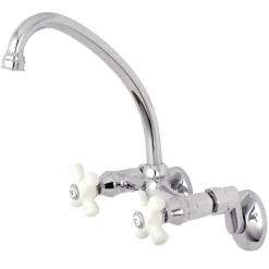 2-Hole 2-Handle Wall Mount Kitchen Faucet Wall Mounted Kitchen Faucets