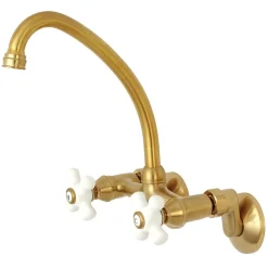 2-Hole 2-Handle Wall Mount Kitchen Faucet Wall Mounted Kitchen Faucets