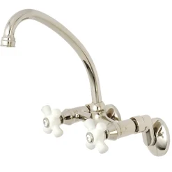 2-Hole 2-Handle Wall Mount Kitchen Faucet Wall Mounted Kitchen Faucets