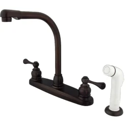 Online 4-Hole 8-Inch Centerset Kitchen Faucet Faucets With Side Spray