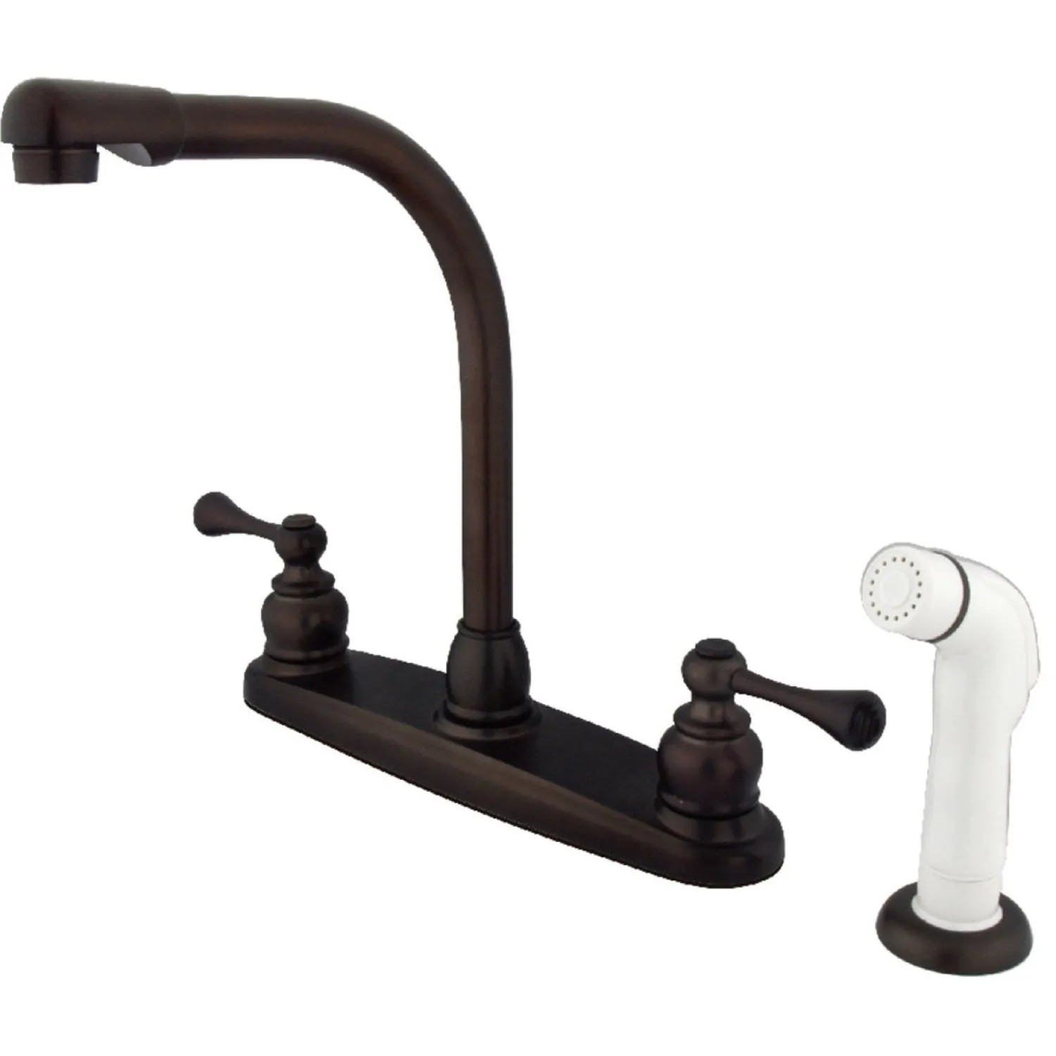Online 4-Hole 8-Inch Centerset Kitchen Faucet Faucets With Side Spray