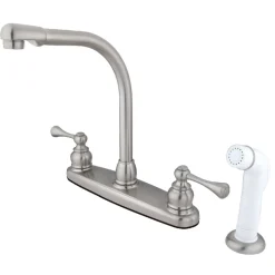 Online 4-Hole 8-Inch Centerset Kitchen Faucet Faucets With Side Spray