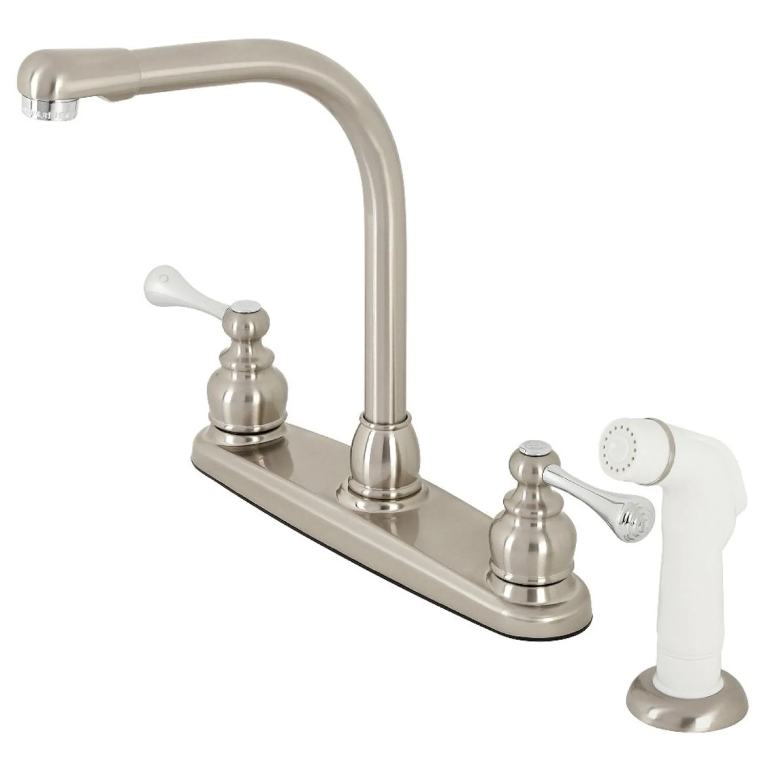 Online 4-Hole 8-Inch Centerset Kitchen Faucet Faucets With Side Spray