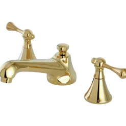 Online 3-Hole 8-Inch Widespread Bathroom Faucet with Brass Pop-Up 8