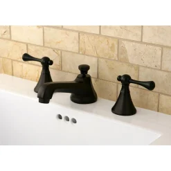 Online 3-Hole 8-Inch Widespread Bathroom Faucet with Brass Pop-Up 8