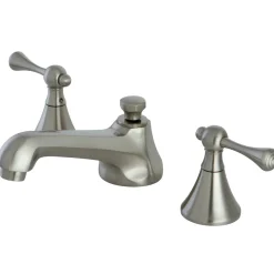 Online 3-Hole 8-Inch Widespread Bathroom Faucet with Brass Pop-Up 8