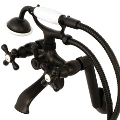 Online 2-Hole Tub Wall Mount Clawfoot Tub Faucet with Hand Shower Tub & Shower Sets|Tub Faucets