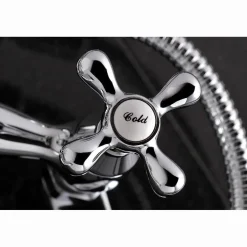 Online 2-Hole Tub Wall Mount Clawfoot Tub Faucet with Hand Shower Tub & Shower Sets|Tub Faucets