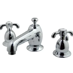 New 3-Hole 8" Widespread Bathroom Faucet with Brass Pop-Up 8" Widespread