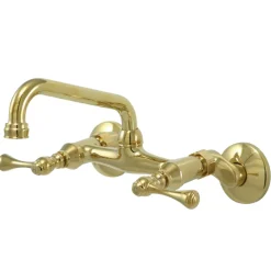 6-Inch Adjustable Center Wall Mount Kitchen Faucet Wall Mounted Kitchen Faucets