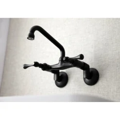 6-Inch Adjustable Center Wall Mount Kitchen Faucet Wall Mounted Kitchen Faucets