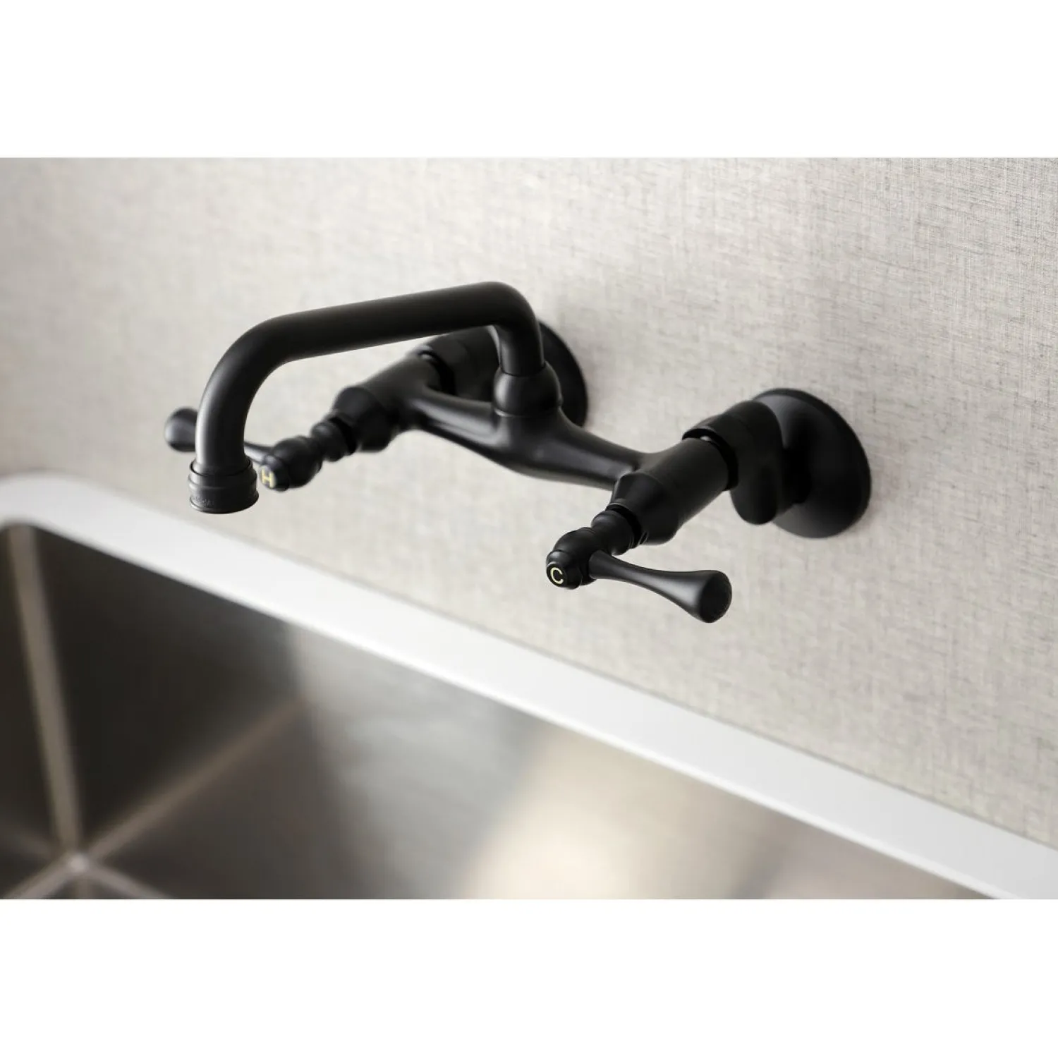 6-Inch Adjustable Center Wall Mount Kitchen Faucet Wall Mounted Kitchen Faucets