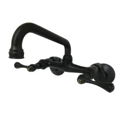 6-Inch Adjustable Center Wall Mount Kitchen Faucet Wall Mounted Kitchen Faucets