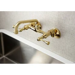 6-Inch Adjustable Center Wall Mount Kitchen Faucet Wall Mounted Kitchen Faucets