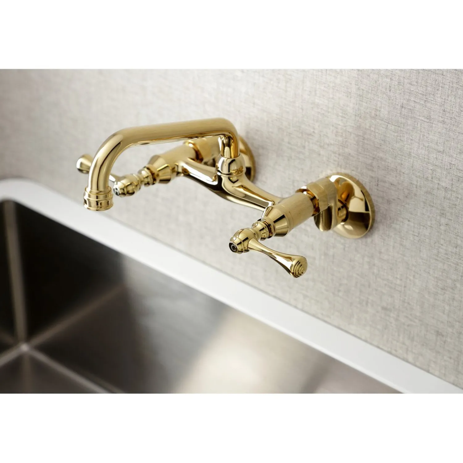 6-Inch Adjustable Center Wall Mount Kitchen Faucet Wall Mounted Kitchen Faucets