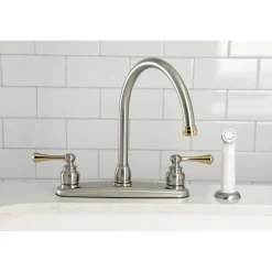 Best 8-Inch Centerset 2-Handle Kitchen Faucet Faucets With Side Spray