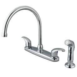 Clearance 8-Inch Centerset 4-Hole Kitchen Faucet Faucets With Side Spray