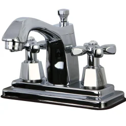Outlet 4-Inch Centerset Bathroom Faucet with Push Pop-Up Drain 4