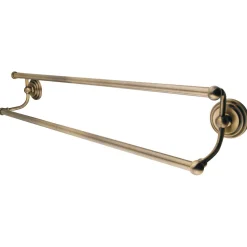 New 18-Inch Dual Towel Bar in Antique Brass Towel Bars