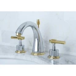 8-Inch Widespread Bathroom Faucet with Brass Pop-Up 8" Widespread