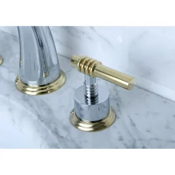 8-Inch Widespread Bathroom Faucet with Brass Pop-Up 8