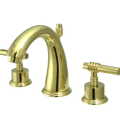 8-Inch Widespread Bathroom Faucet with Brass Pop-Up 8