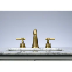8-Inch Widespread Bathroom Faucet with Brass Pop-Up 8