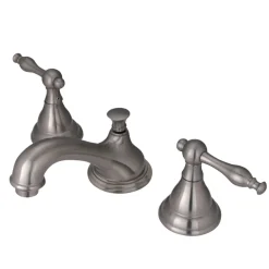 Sale 8-Inch Widespread Deck Mount Bathroom Faucet with Brass Pop-Up 8" Widespread