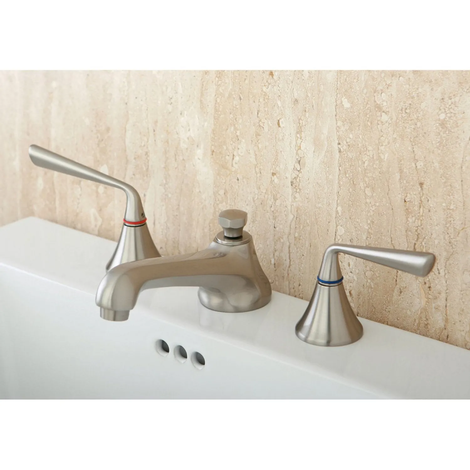 Discount 8-Inch Widespread 3-Hole Bathroom Faucet with Brass Pop-Up 8" Widespread