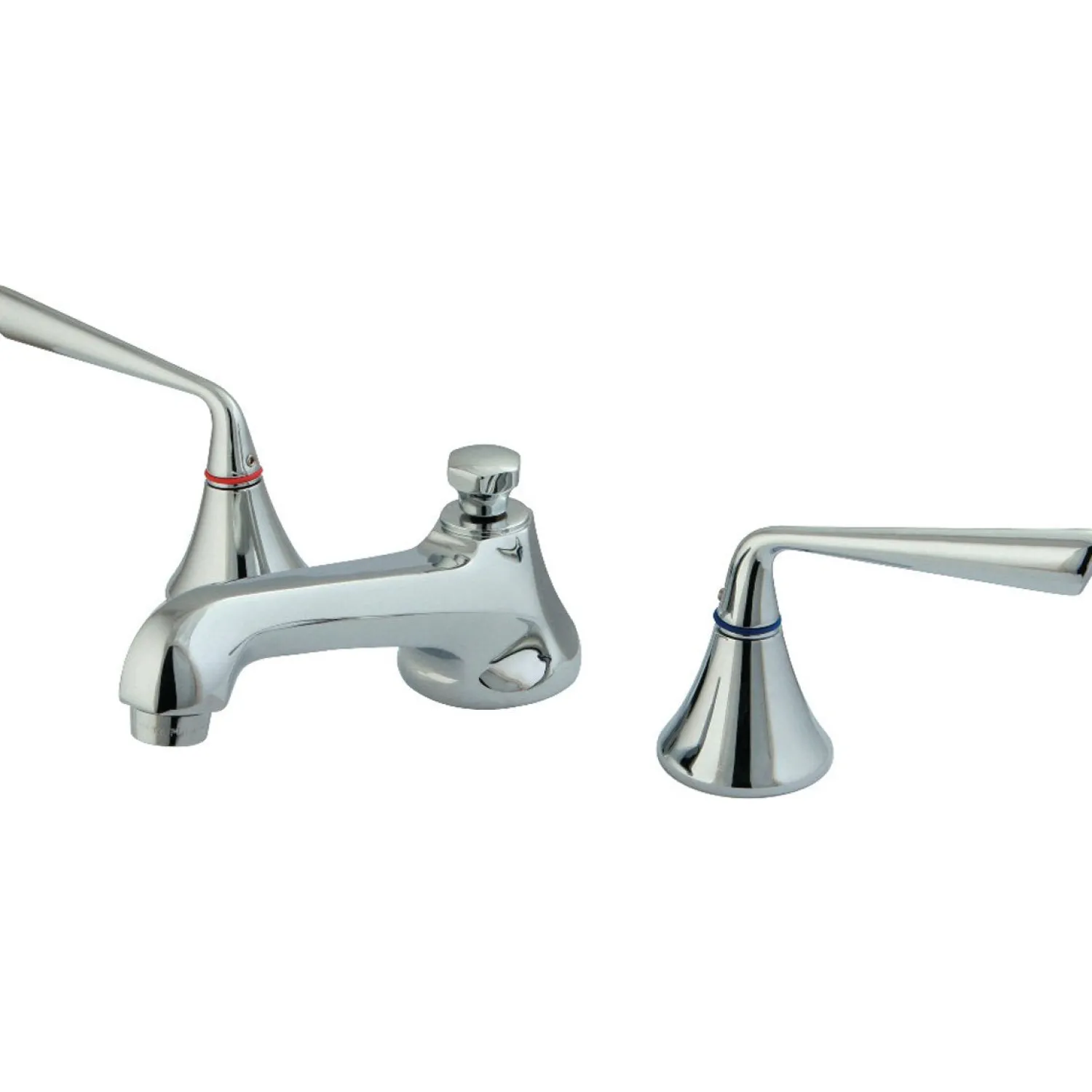 Discount 8-Inch Widespread 3-Hole Bathroom Faucet with Brass Pop-Up 8" Widespread