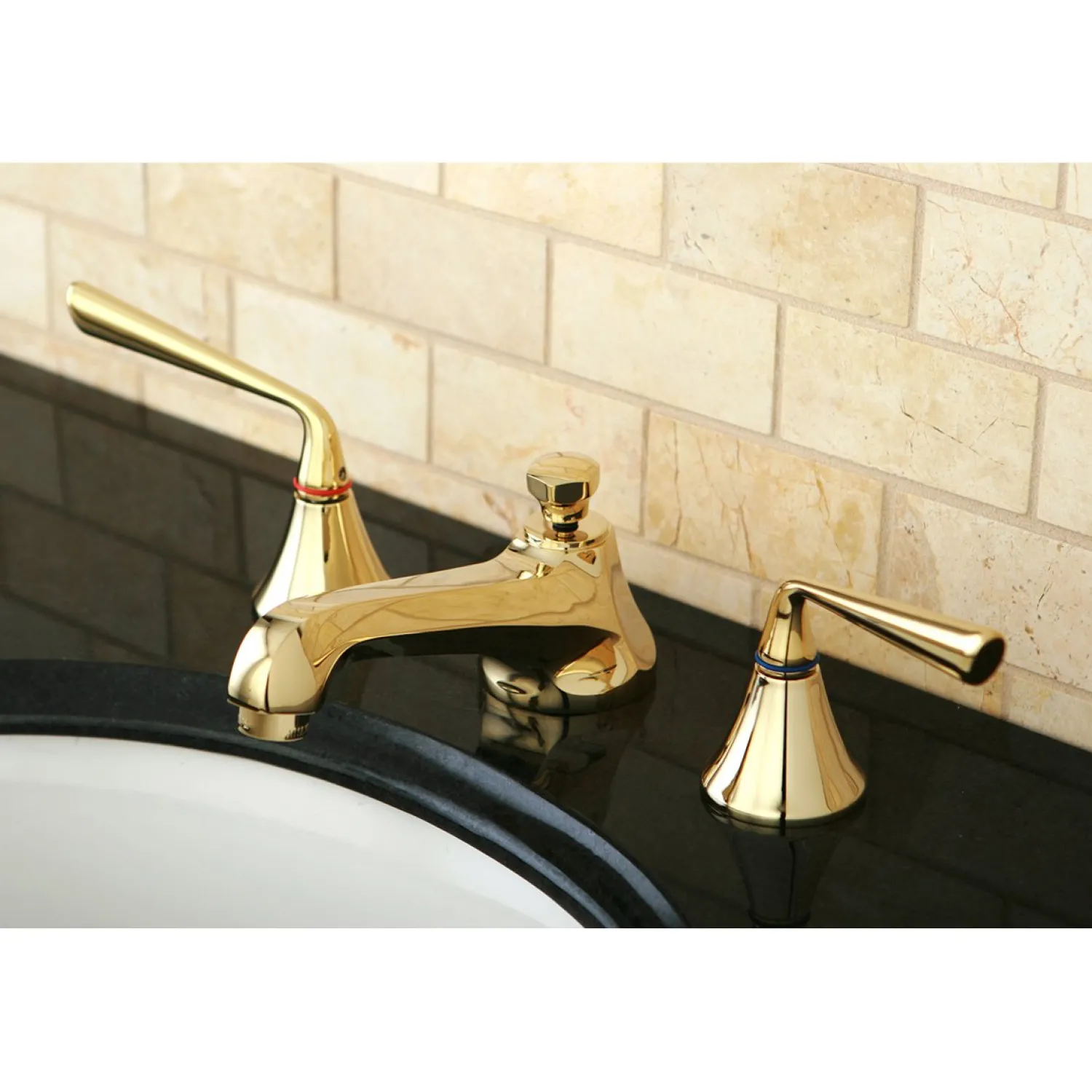 Discount 8-Inch Widespread 3-Hole Bathroom Faucet with Brass Pop-Up 8" Widespread