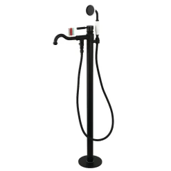 Best Kaiser Freestanding Tub Faucet with Hand Shower in Matte Black Free Standing Tub Fillers|Tub Faucets