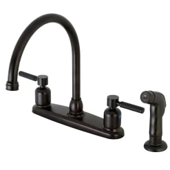 Best Kaiser 4-Hole Centerset Kitchen Faucet Faucets With Side Spray