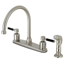 Best Kaiser 4-Hole Centerset Kitchen Faucet Faucets With Side Spray
