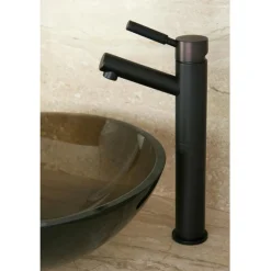 Clearance Kaiser Single Handle Vessel Sink Faucet with Black Silicone Handle Vessel Faucets