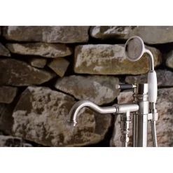 Discount Kaiser Single Handle Single Hole Freestanding Tub Faucet with Hand Shower Free Standing Tub Fillers|Tub Faucets
