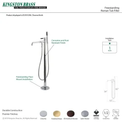 Outlet Kaiser Single Handle Freestanding Tub Faucet with Hand Shower Free Standing Tub Fillers|Tub Faucets
